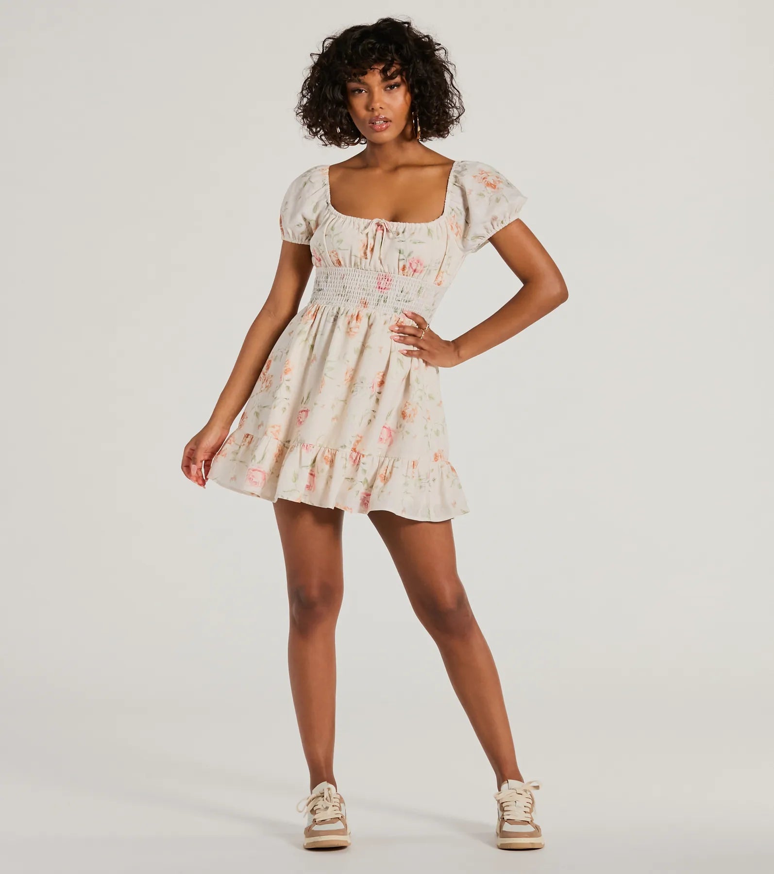 Ultimate Floral Puff-Sleeve Skater Dress - Summer Essential