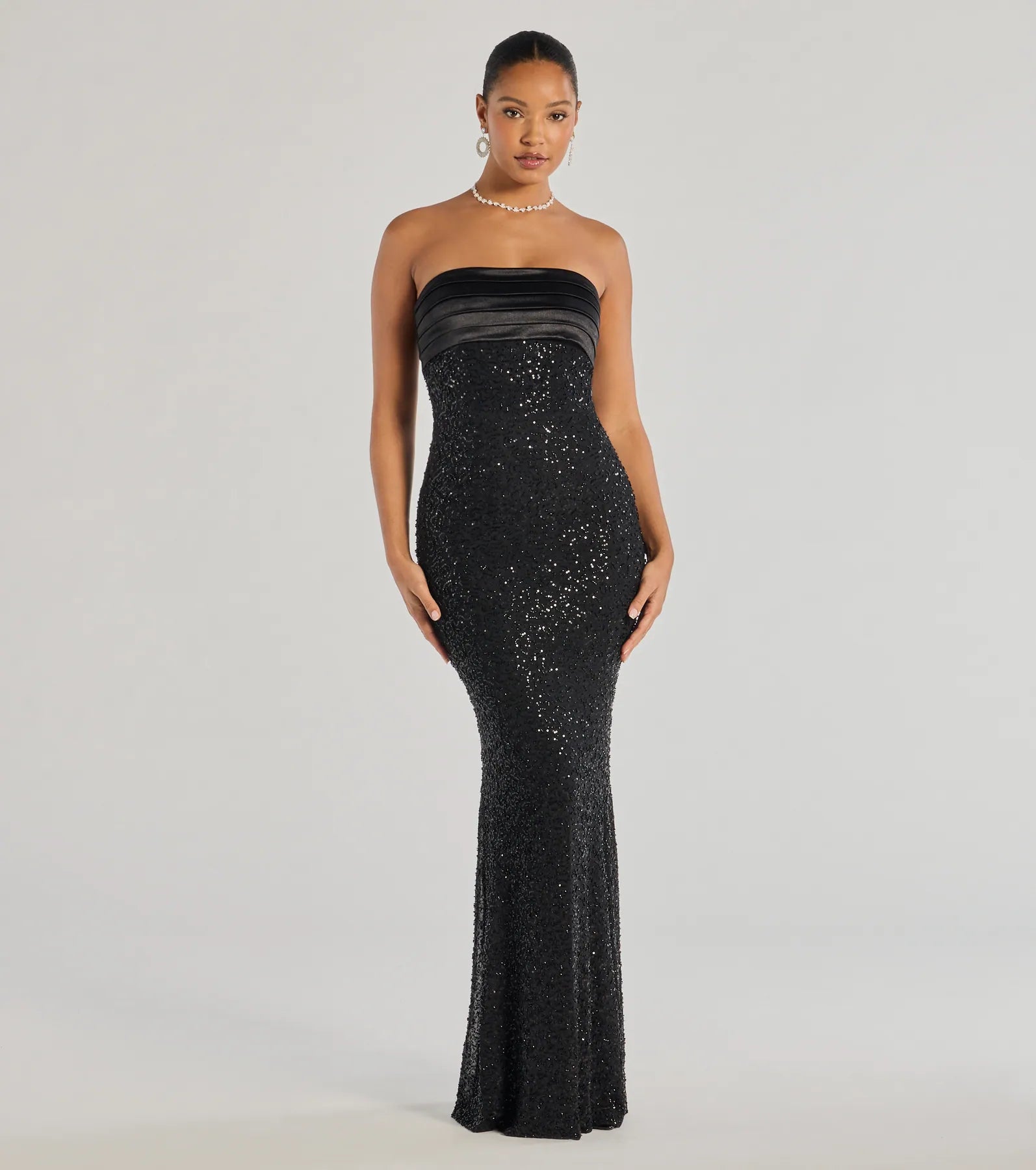 Premium Stacey Strapless Sequin Mermaid Gown - Ultimate Formal Dress