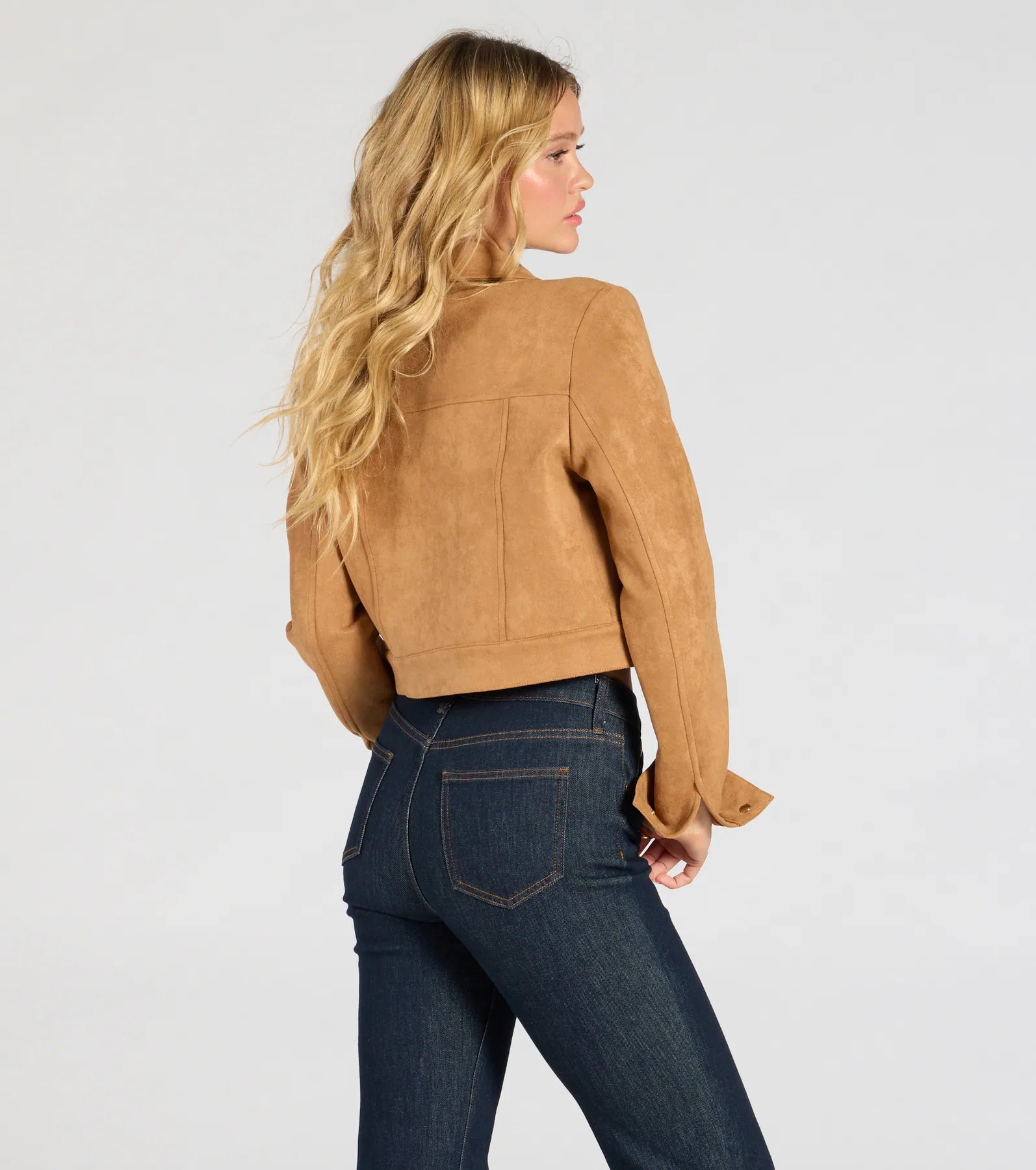 Premium Faux Suede Crop Jacket - Ultimate Style Upgrade