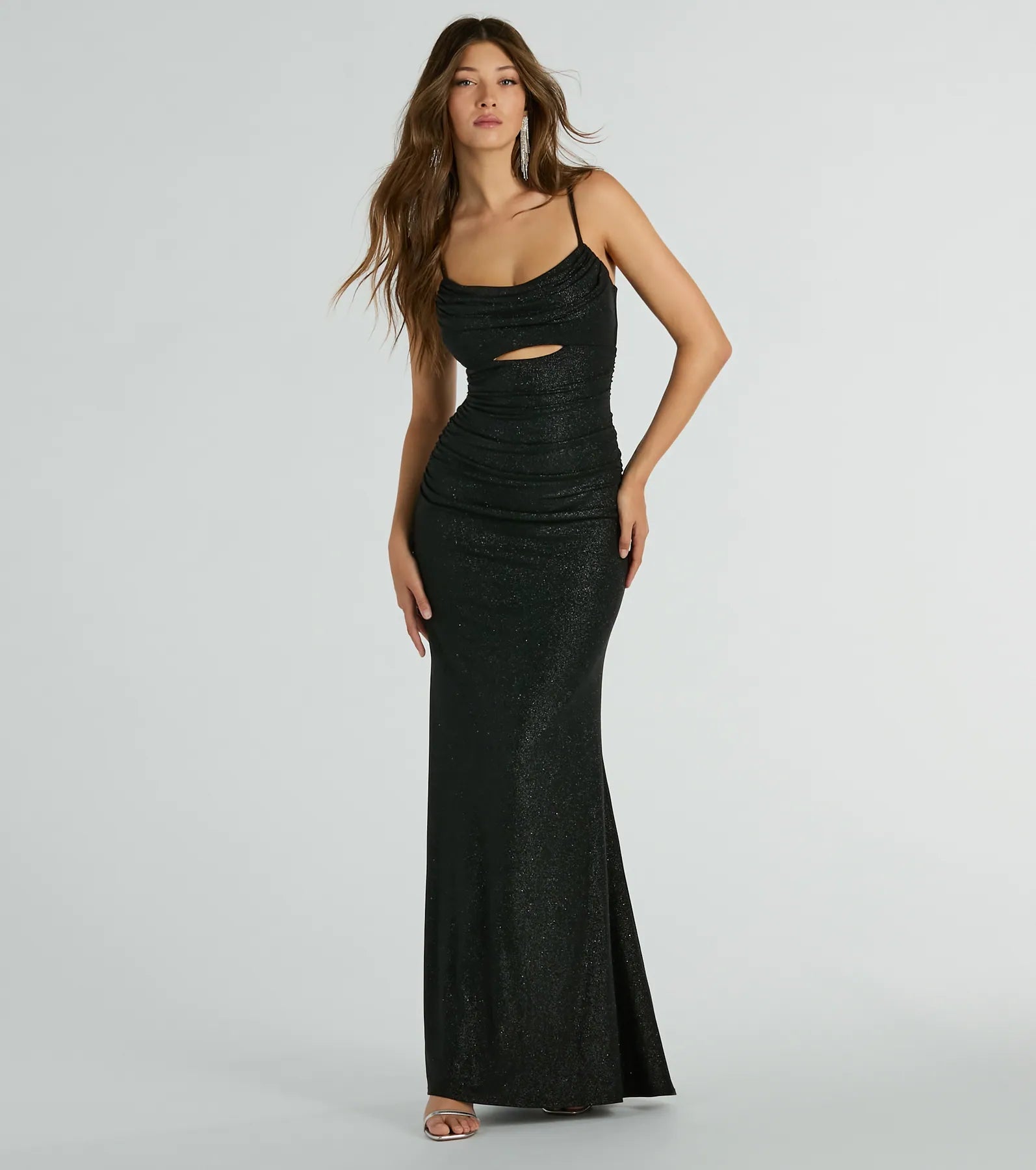 Ultimate Harley Glitter Cutout Evening Dress