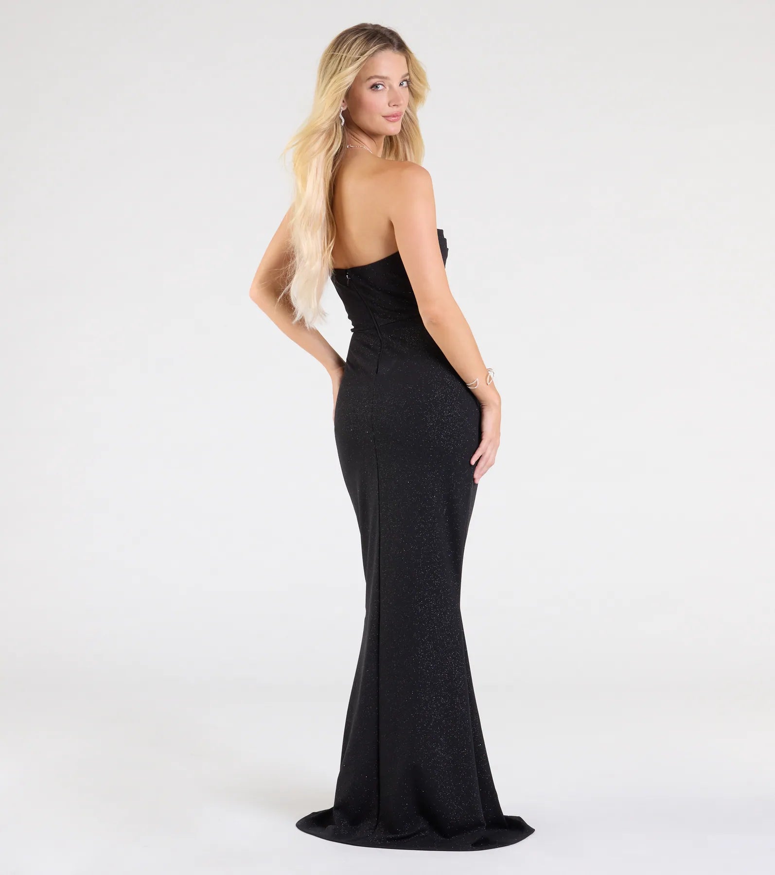 Ultimate Glam Jaqueline Strapless Glitter Gown