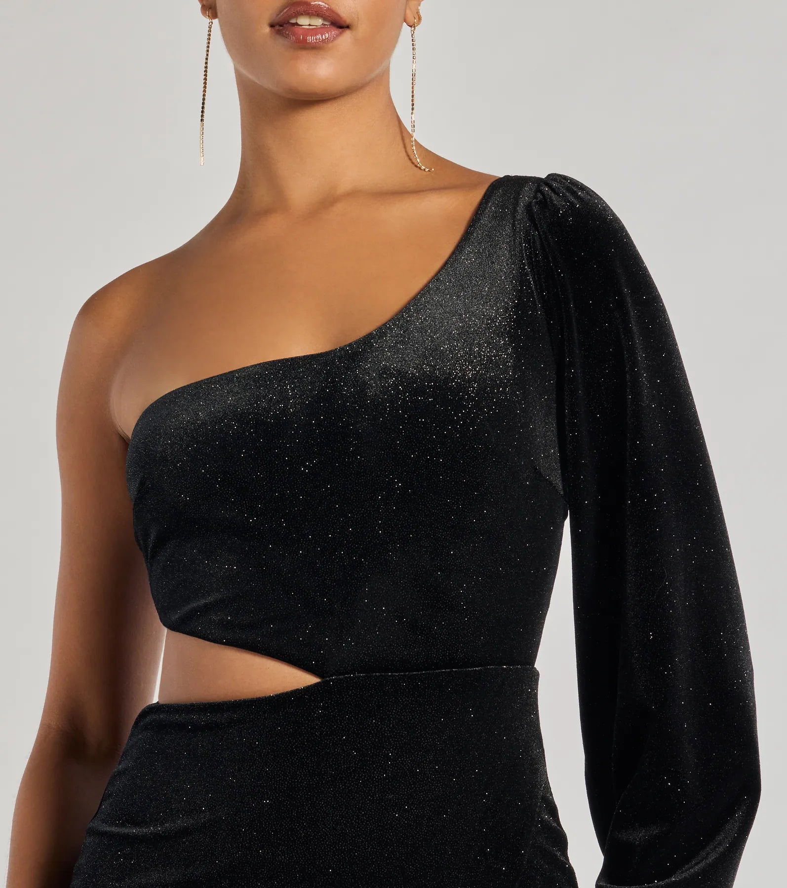 Ultimate Glam Velvet Glitter Party Dress