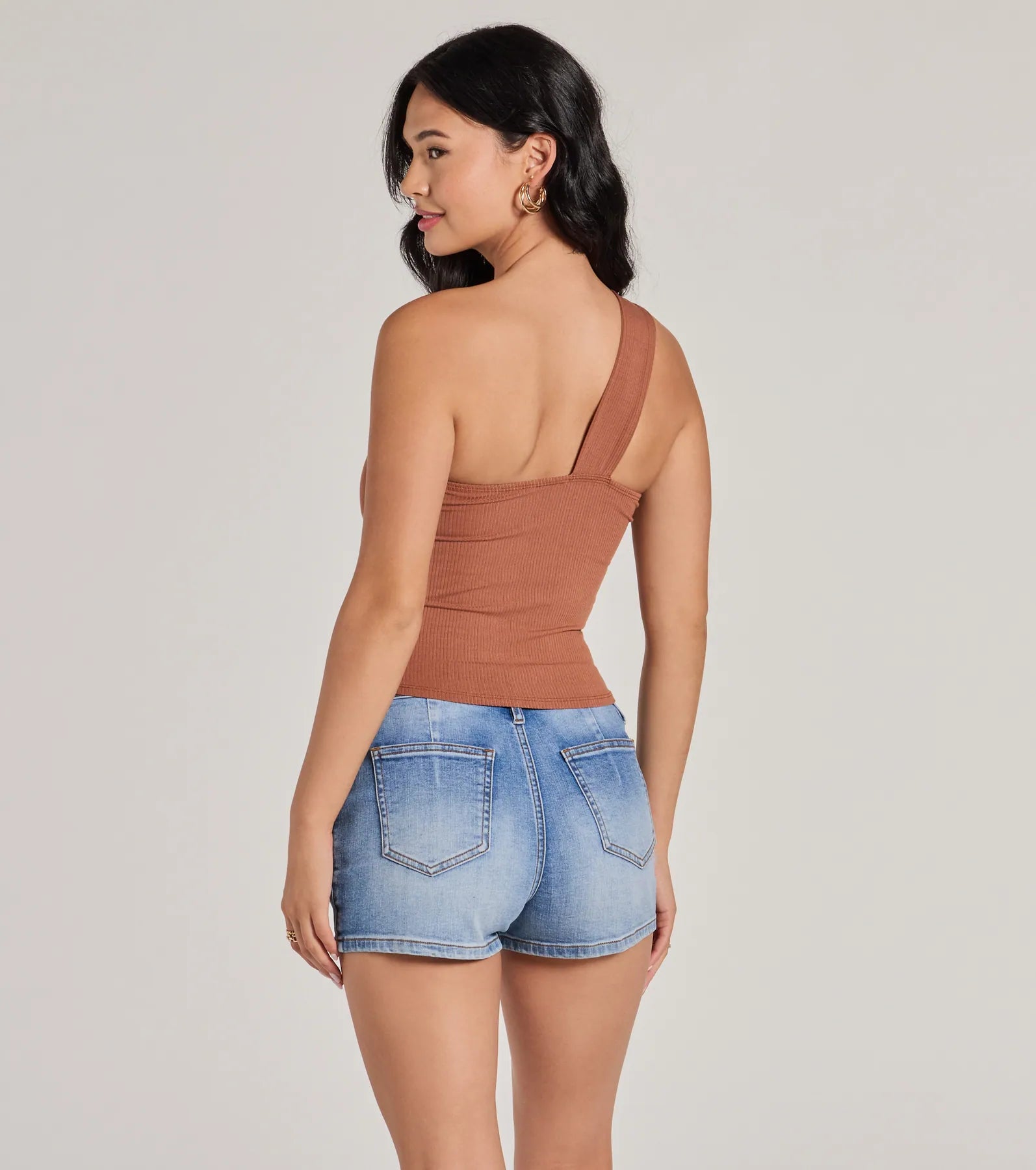 Premium One-Shoulder Crop Top - Cutely Charming