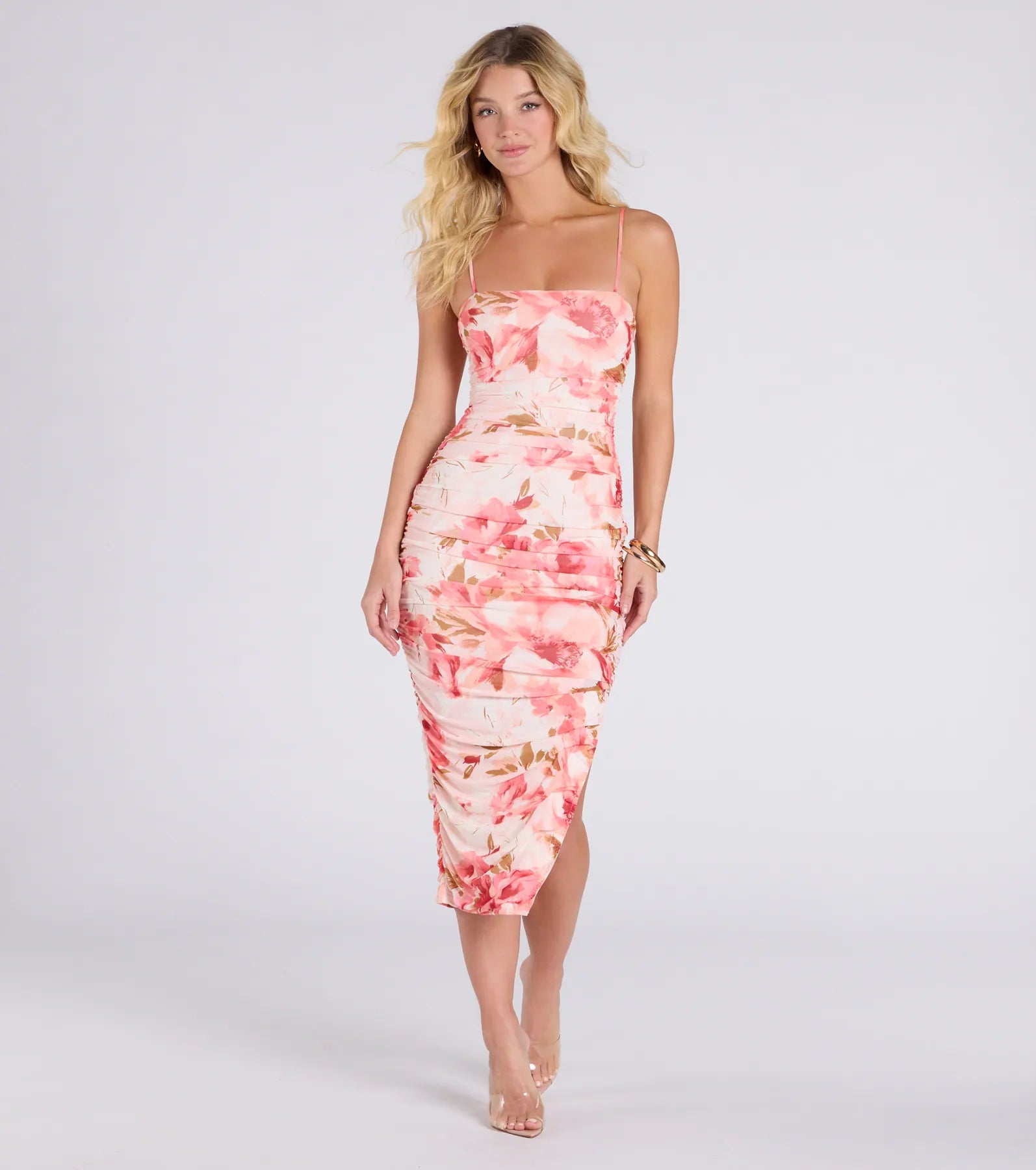 Ultimate Spring Allure Floral Bodycon Dress